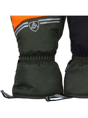 Peak Mountain Ski-/snowboardvingerhandschoenen "Mamilla" kaki/oranje