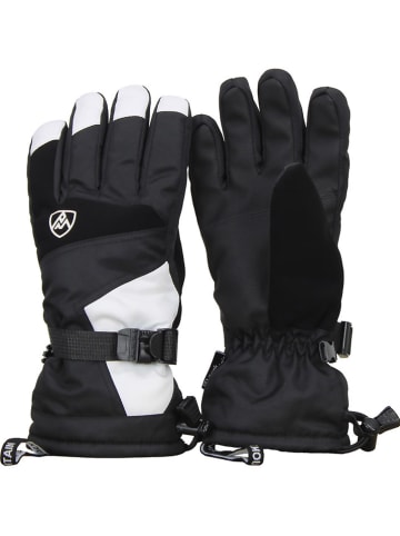 Peak Mountain Ski-/ Snowboardfingerhandschuhe "Miss" in Schwarz/ Weiß