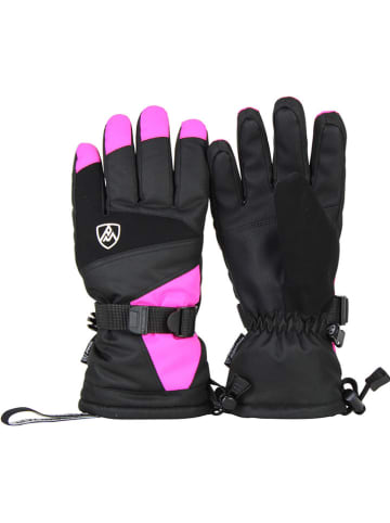 Peak Mountain Ski-/ Snowboardfingerhandschuhe "Miss" in Schwarz/ Pink