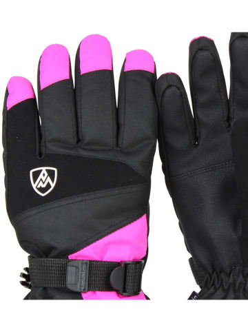 Peak Mountain Ski-/ Snowboardfingerhandschuhe "Miss" in Schwarz/ Pink