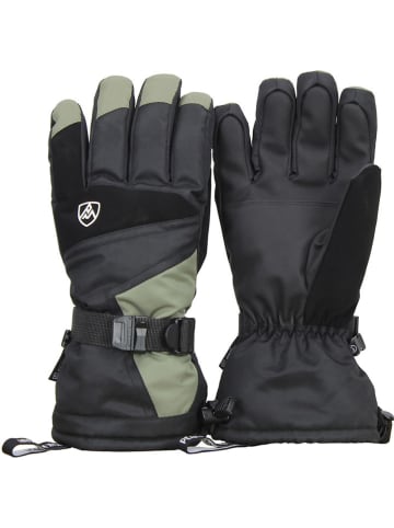 Peak Mountain Ski-/ Snowboardfingerhandschuhe "Mister" in Schwarz/ Khaki