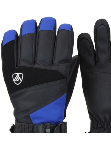 Peak Mountain Ski-/ Snowboardfingerhandschuhe "Mister" in Schwarz/ Blau