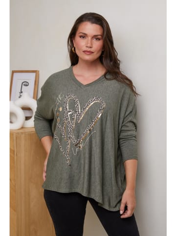 Curvy Lady Pullover in Grün