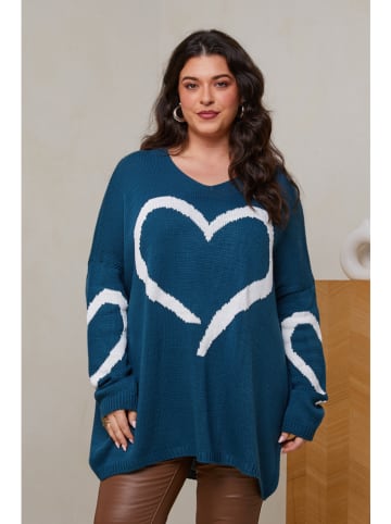Curvy Lady Pullover in Blau