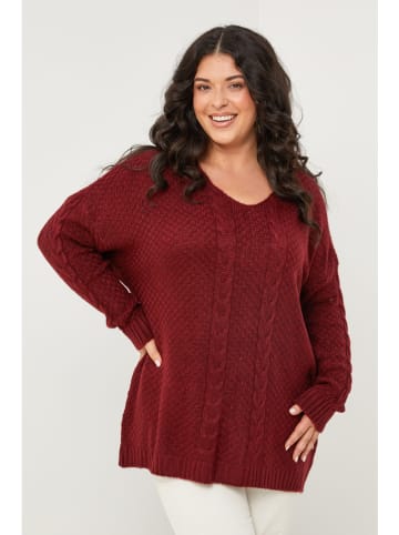 Curvy Lady Sweter w kolorze bordowym
