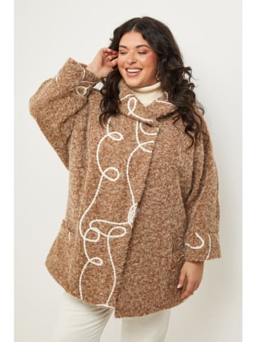 Curvy Lady Płaszcz przejściowy w kolorze jasnobrązowym