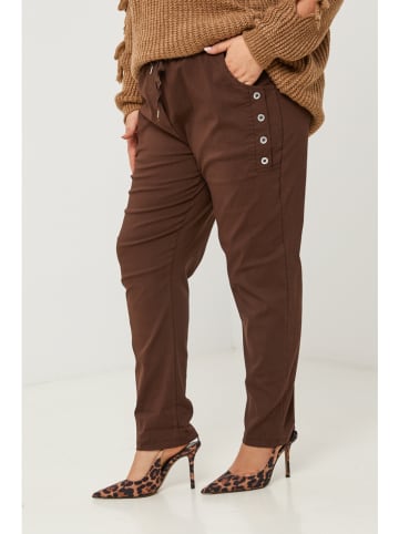Curvy Lady Broek bruin