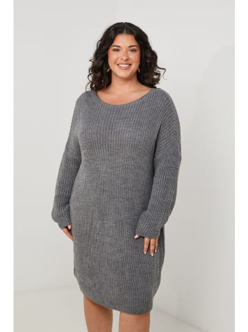 Curvy Lady Strickkleid in Grau