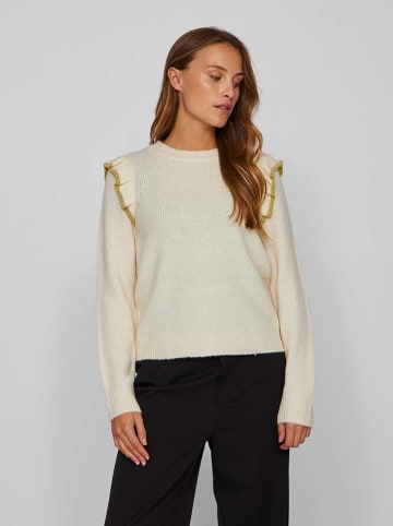 Vila Sweter w kolorze kremowym