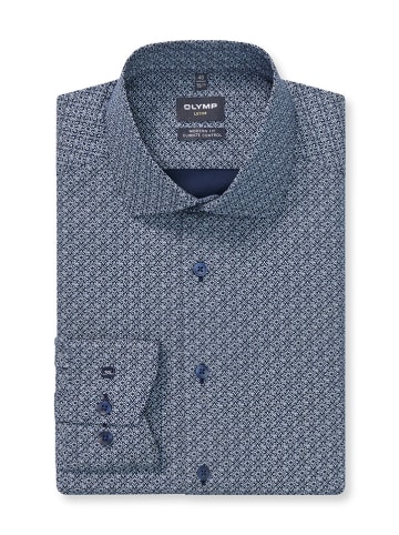 OLYMP Blouse "Luxor" - modern fit - donkerblauw