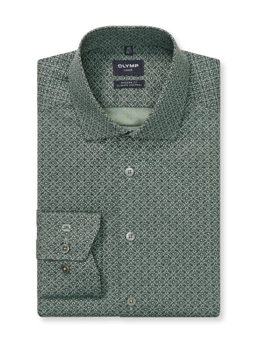 OLYMP Blouse "Luxor" - modern fit - donkergroen