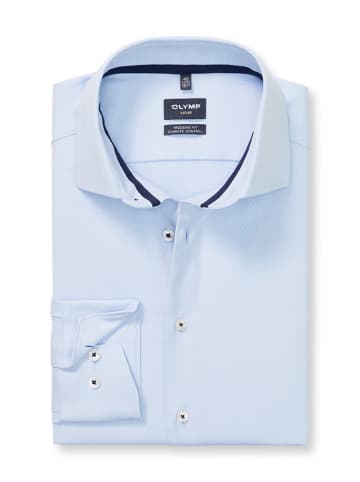 OLYMP Blouse "Luxor" - modern fit - lichtblauw