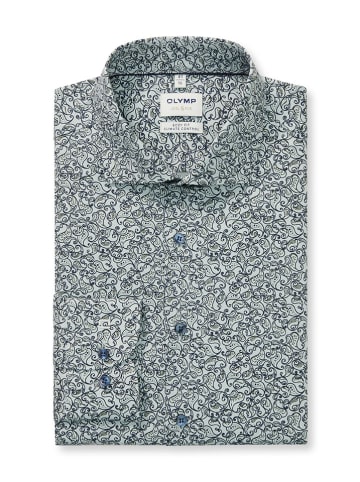 OLYMP Koszula "Level 5" - Body fit - w kolorze błękitno-czarnym