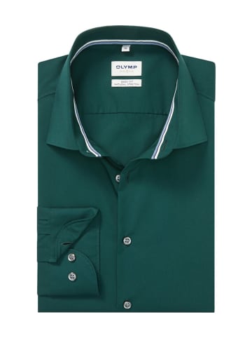 OLYMP Blouse "Level 5" - body fit - donkergroen