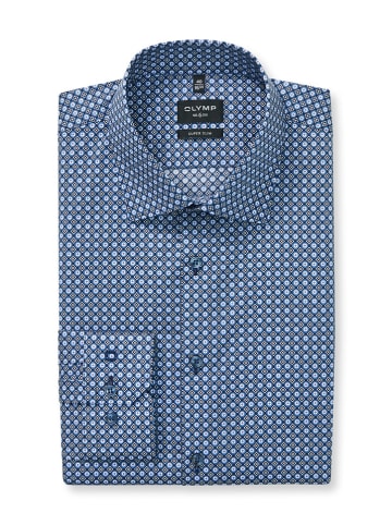 OLYMP Blouse "No 6" - super slim - blauw