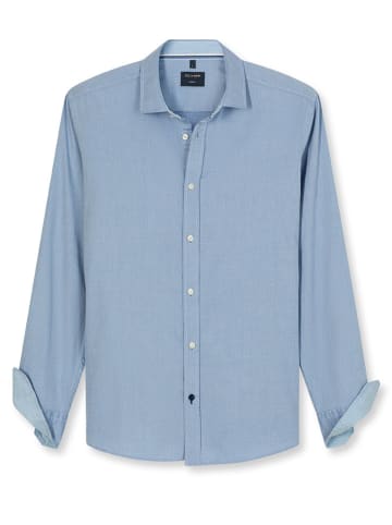 OLYMP Blouse "Casual" - regular fit - lichtblauw