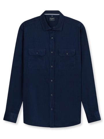 OLYMP Blouse "Casual" - regular fit - donkerblauw