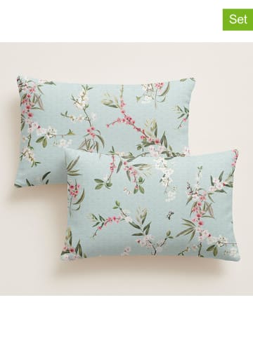 Pierre Cardin Paris 2-delige set: perkal kussenhoezen lichtblauw