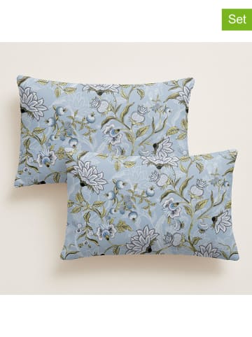 Pierre Cardin Paris 2-delige set: perkal kussenhoezen blauw