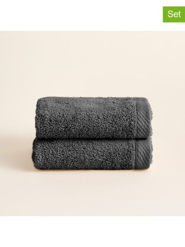 Pierre Cardin Paris 2er-Set: Handtücher "Serenity" in Anthrazit