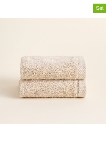 Pierre Cardin Paris Ręczniki (2 szt.) "Serenity" w kolorze kremowym do rąk