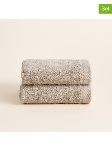 Pierre Cardin Paris 2er-Set: Handtücher "Serenity" in Hellbraun