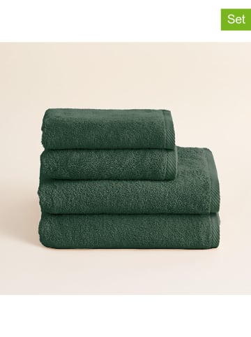 Pierre Cardin Paris 4-częściowy zestaw ręczników "Serenity" w kolorze zielonym