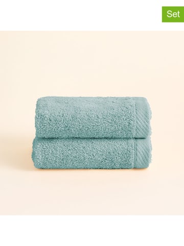 Pierre Cardin Paris 2er-Set: Handtücher "Serenity" in Türkis