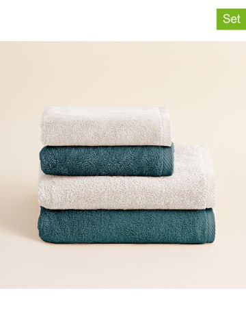 Pierre Cardin Paris 4-częściowy zestaw ręczników "Serenity" w kolorze niebiesko-białym