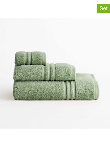 Pierre Cardin Paris 3tlg. Handtuchset "Premium" in Grün