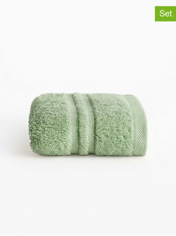 Pierre Cardin Paris 2er-Set: Gästehandtücher "Premium" in Grün