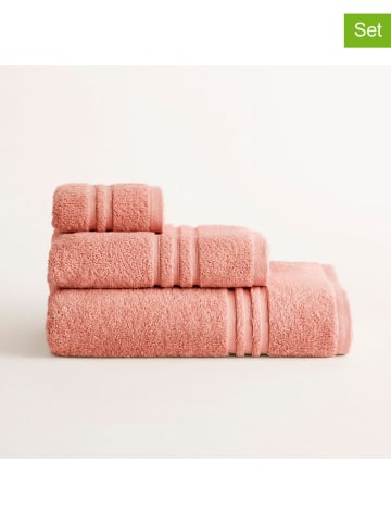 Pierre Cardin Paris 3-częściowy zestaw ręczników "Premium" w kolorze koralowym
