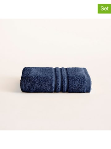 Pierre Cardin 2-delige set: handdoeken  "Premium" donkerblauw