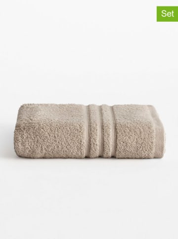 Pierre Cardin Paris 2-delige set: handdoeken "Premium" taupe