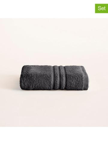 Pierre Cardin Paris 2-delige set: handdoeken  "Premium" antraciet