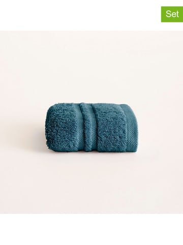 Pierre Cardin Paris 2-delige set: gastendoeken  "Premium" petrol