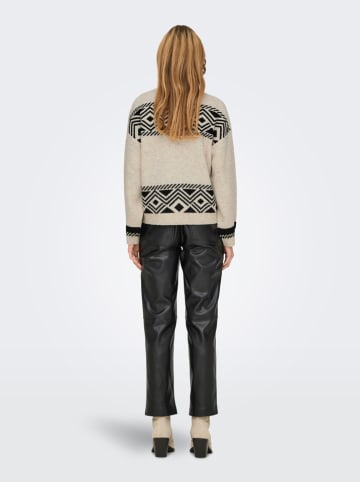 ONLY Sweter w kolorze kremowo-czarnym