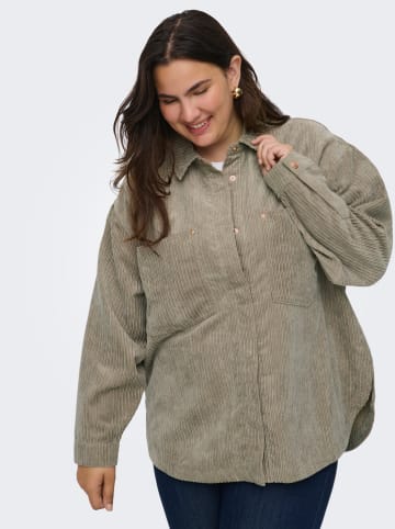 ONLY Carmakoma Cordhemd in Beige