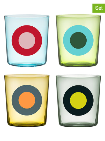 Remember Szklanki (4 szt.) "Dots" w różnych kolorach - 300 ml