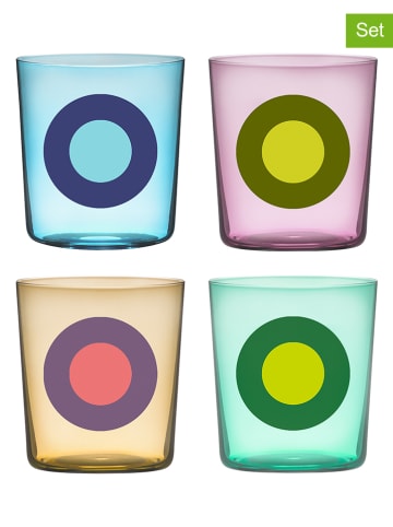 Remember 4er-Set: Gläser "Dots" in Bunt - 300 ml