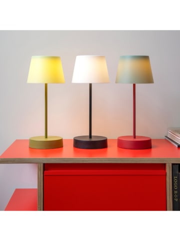 Remember Ledtafellamp "Oscar" groen/kaki - (H)33,5 x Ø 14,5 cm