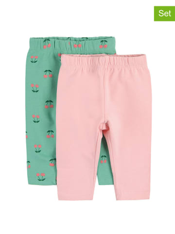 COOL CLUB 2-delige set: leggings groen/lichtroze