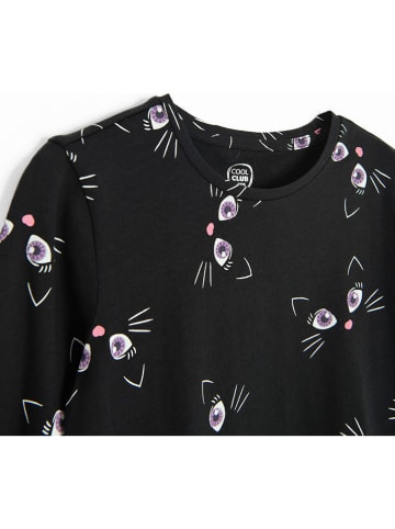 COOL CLUB Kleid in Schwarz/ Weiß/ Lila