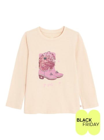 COOL CLUB Longsleeve in Rosa/ Beige