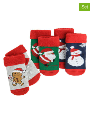 COOL CLUB 3er-Set: Socken in Grau/ Grün/ Dunkelblau/ Rot