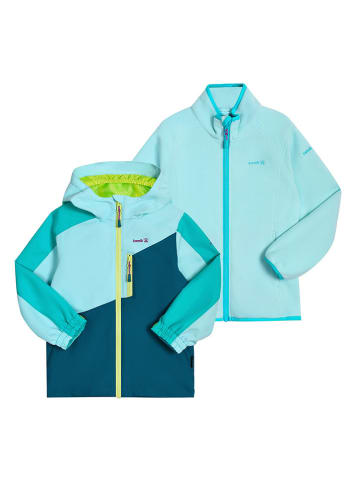 Kamik 3in1-Regenjacke "Estella" in Türkis/ Dunkelblau