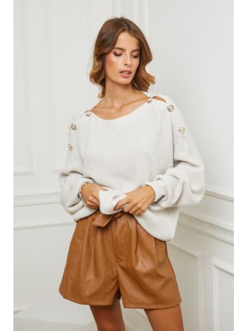 So Cachemire Trui "Cornella" crème