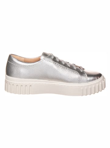 Clarks Leder-Sneakers in Silber