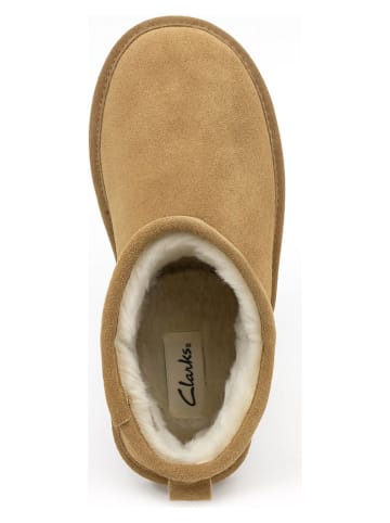 Clarks Leren winterboots lichtbruin