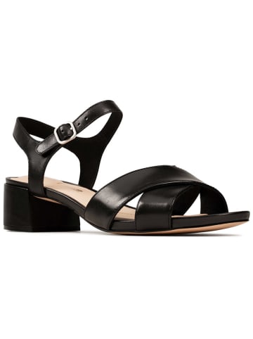 Clarks Leren haksandalen "Sheer35 Strap" zwart